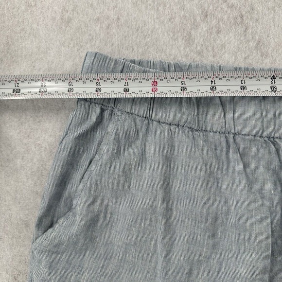 Lou & Grey Linen Pants Womens XL Light‎ Blue Pull On Tapered Beachy Coastal Crop - Picture 6 of 8